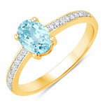 Classic Oval Cut Diamond Accent Ring