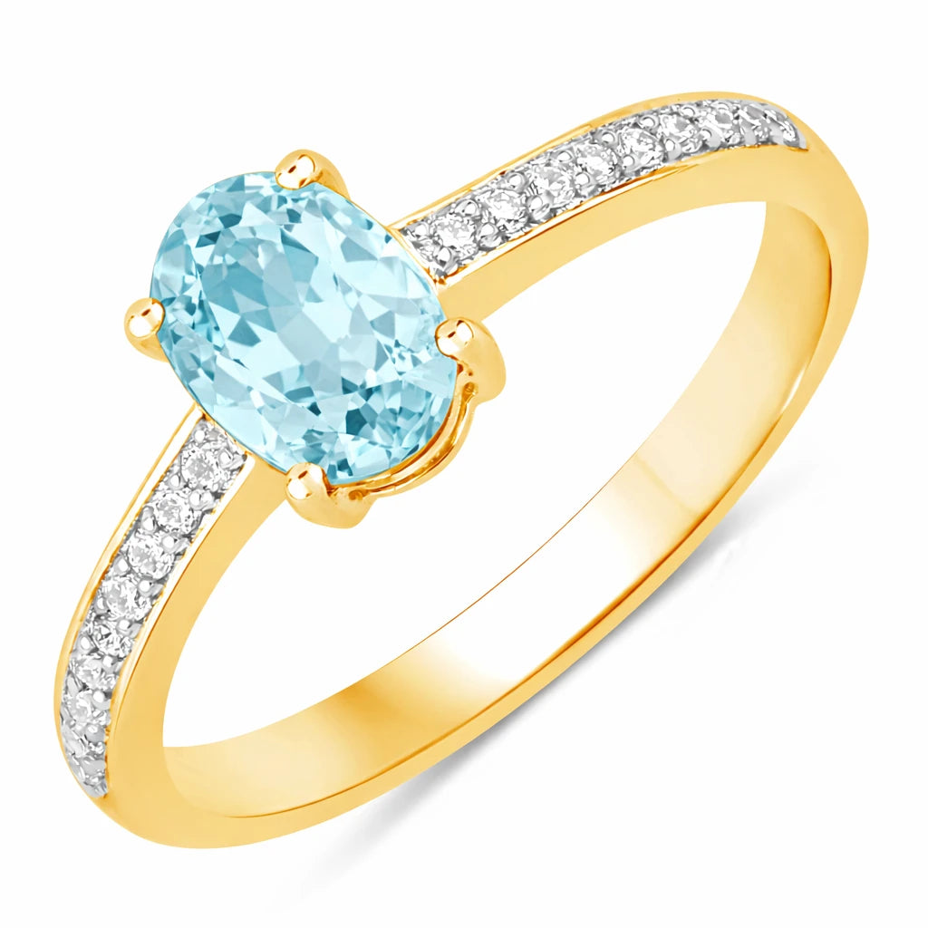 Classic Oval Cut Diamond Accent Ring