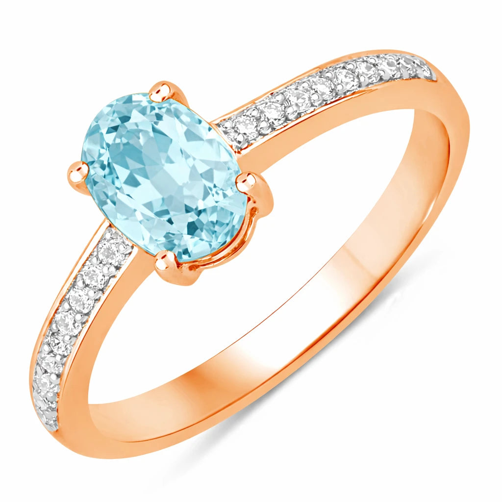 Classic Oval Cut Diamond Accent Ring