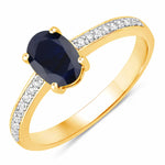 Classic Oval Cut Diamond Accent Ring