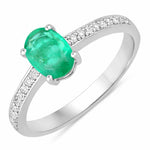 Classic Oval Cut Diamond Accent Ring