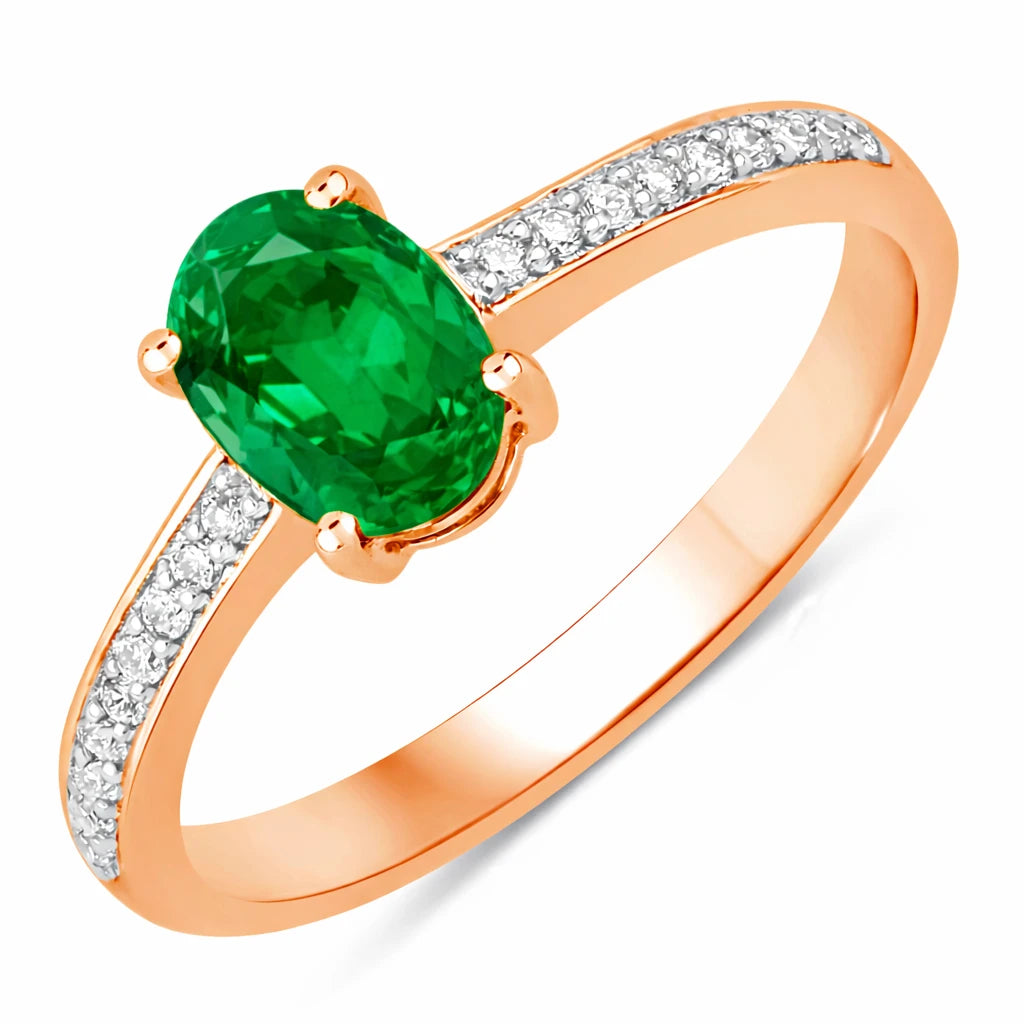 Classic Oval Cut Diamond Accent Ring