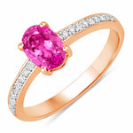 Classic Oval Cut Diamond Accent Ring