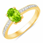 Classic Oval Cut Diamond Accent Ring