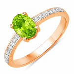Classic Oval Cut Diamond Accent Ring