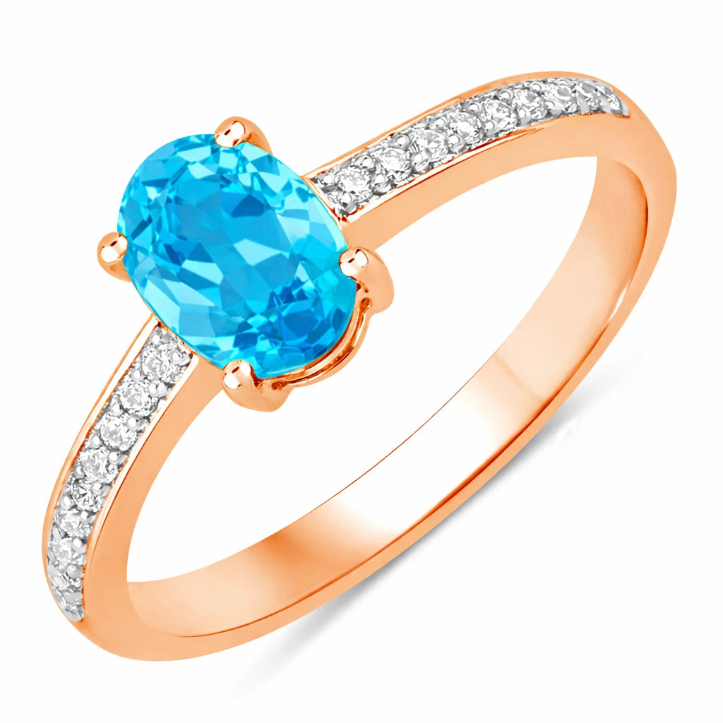 Classic Oval Cut Diamond Accent Ring