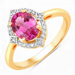 Art Deco Oval Cut Diamond Accent Ring