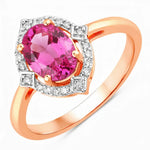 Art Deco Oval Cut Diamond Accent Ring
