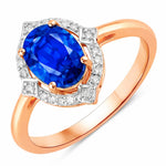 Art Deco Oval Cut Diamond Accent Ring
