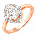 Art Deco Oval Cut Diamond Accent Ring