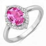 Art Deco Oval Cut Diamond Accent Ring