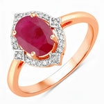 Art Deco Oval Cut Diamond Accent Ring