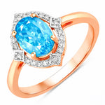 Art Deco Oval Cut Diamond Accent Ring