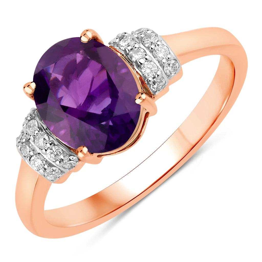Timeless Oval Cut Diamond Accent Ring