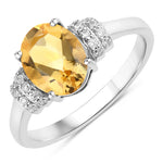 Timeless Oval Cut Diamond Accent Ring