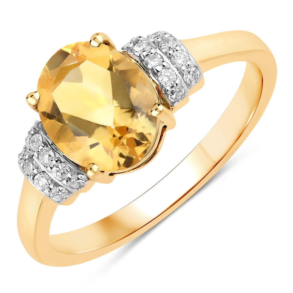 Timeless Oval Cut Diamond Accent Ring