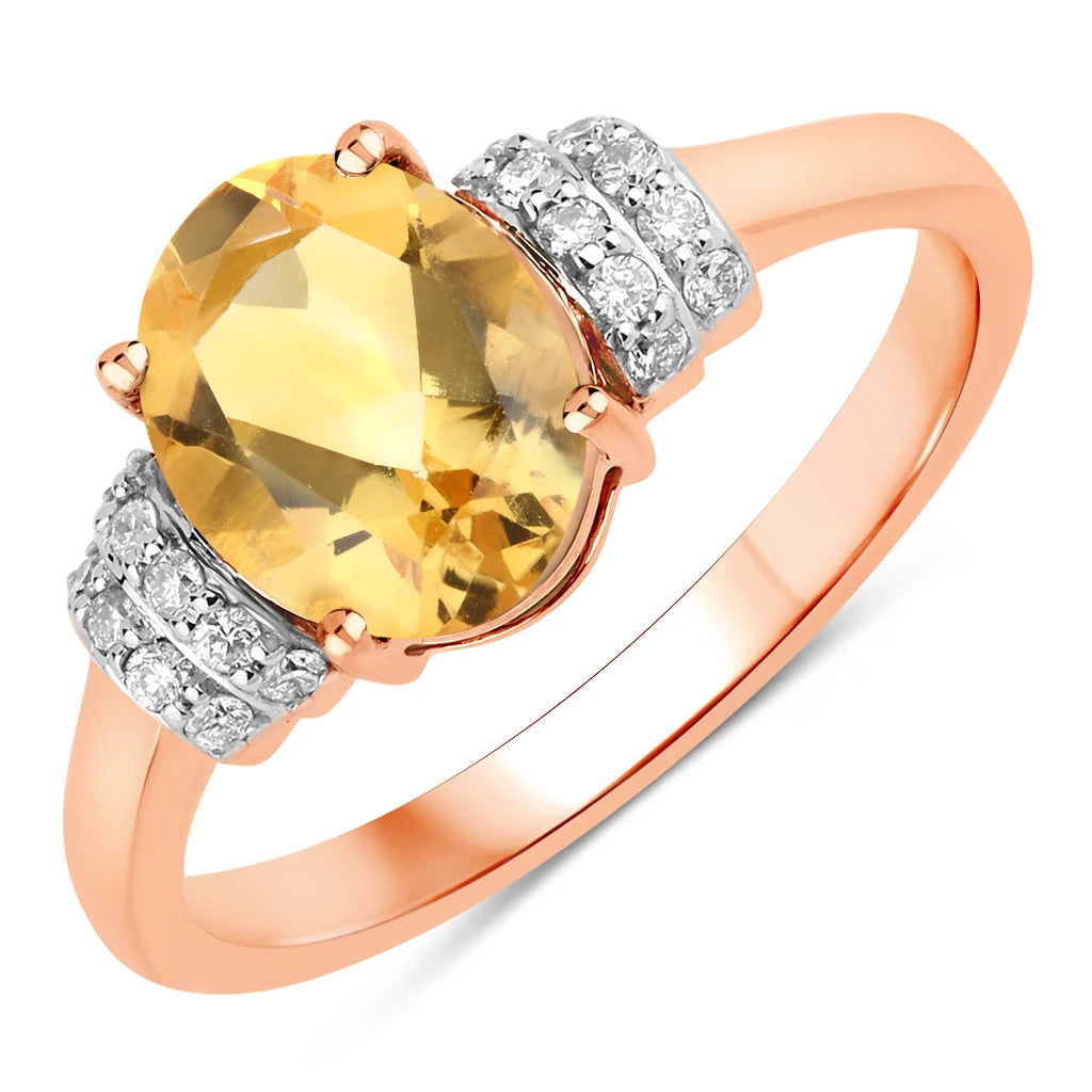 Timeless Oval Cut Diamond Accent Ring