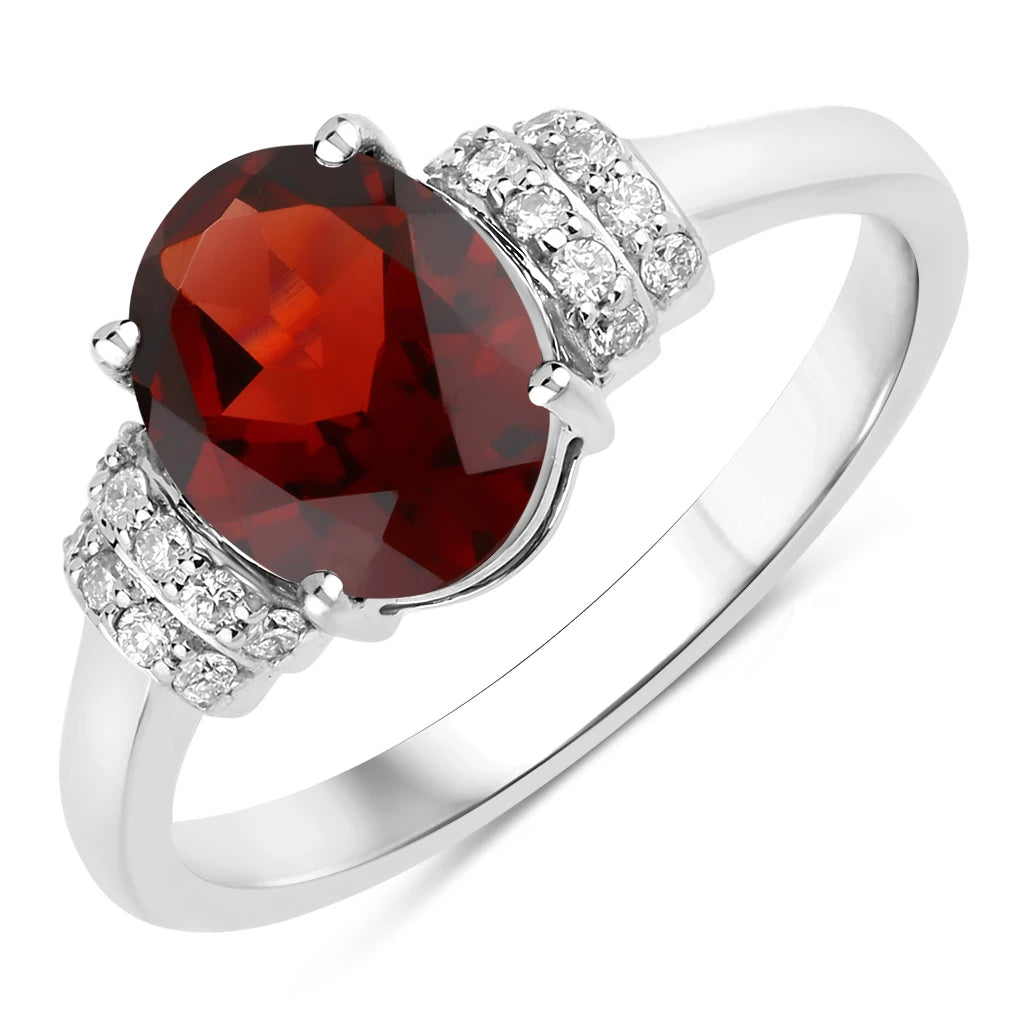 Timeless Oval Cut Diamond Accent Ring