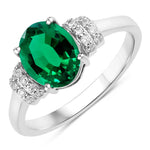 Timeless Oval Cut Diamond Accent Ring