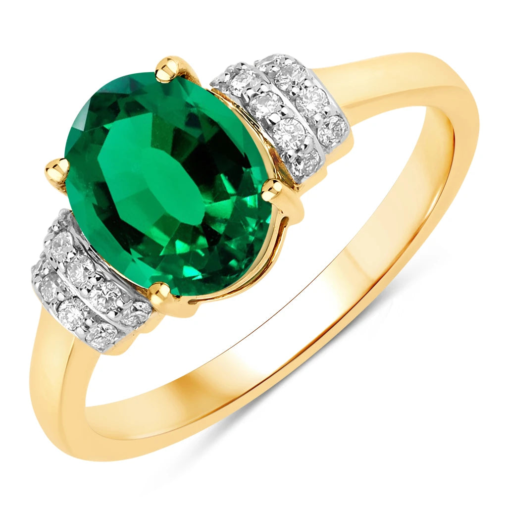 Timeless Oval Cut Diamond Accent Ring