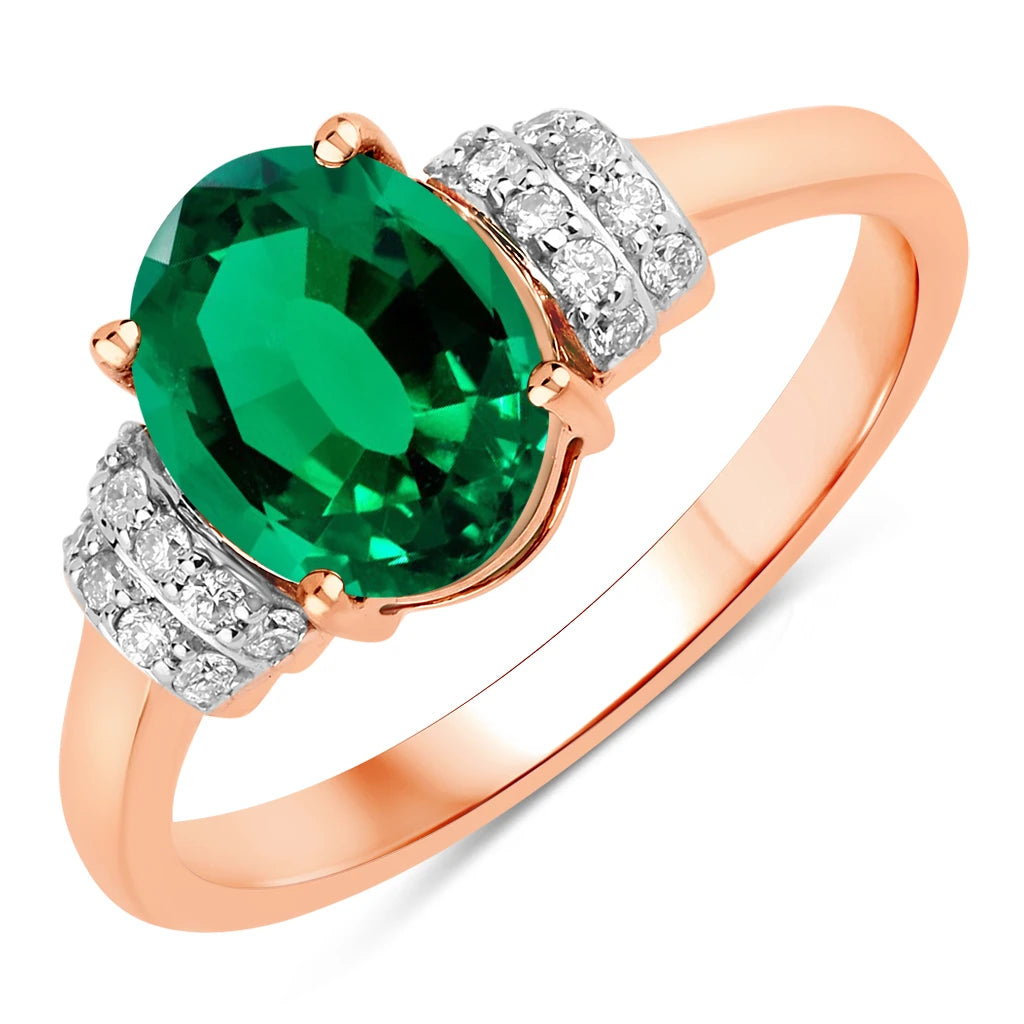 Timeless Oval Cut Diamond Accent Ring