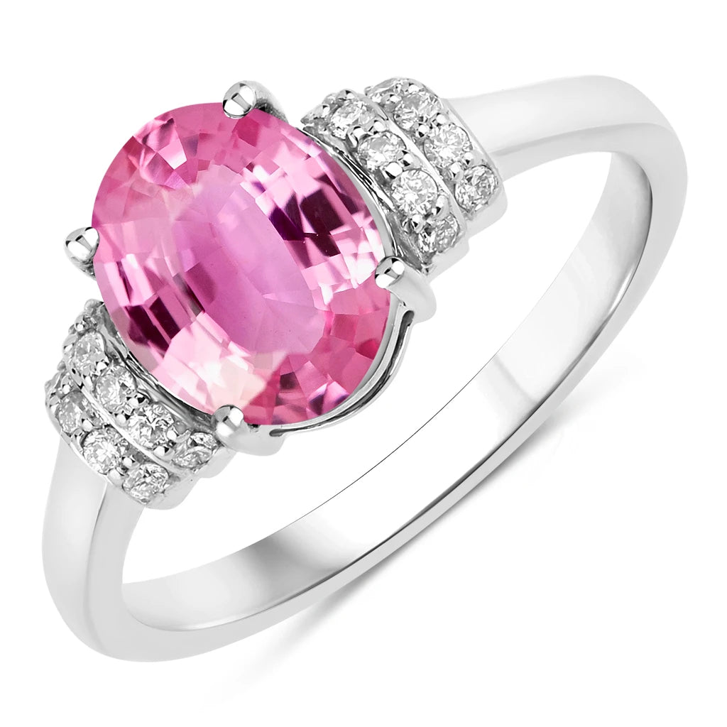 Timeless Oval Cut Diamond Accent Ring