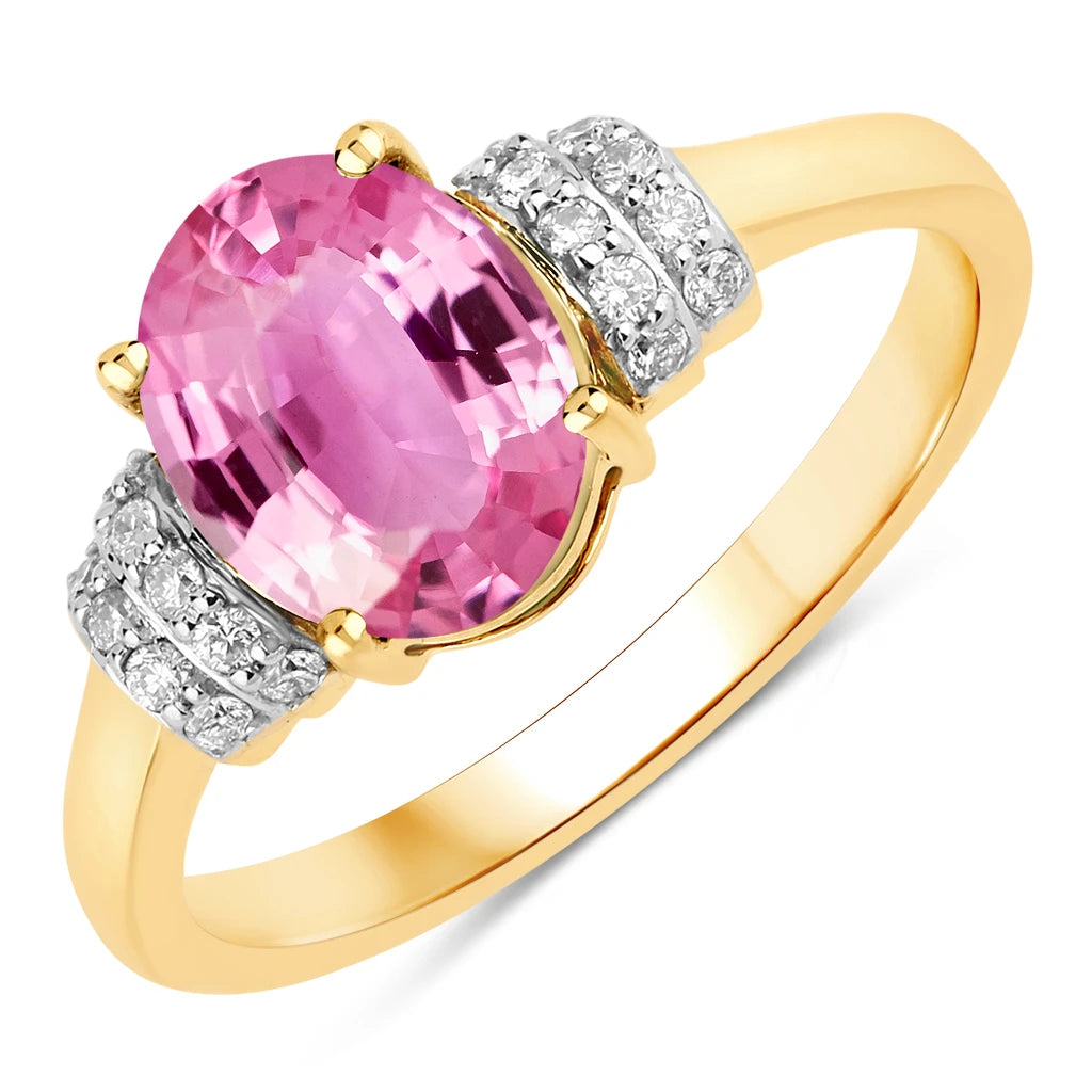 Timeless Oval Cut Diamond Accent Ring