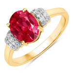Timeless Oval Cut Diamond Accent Ring