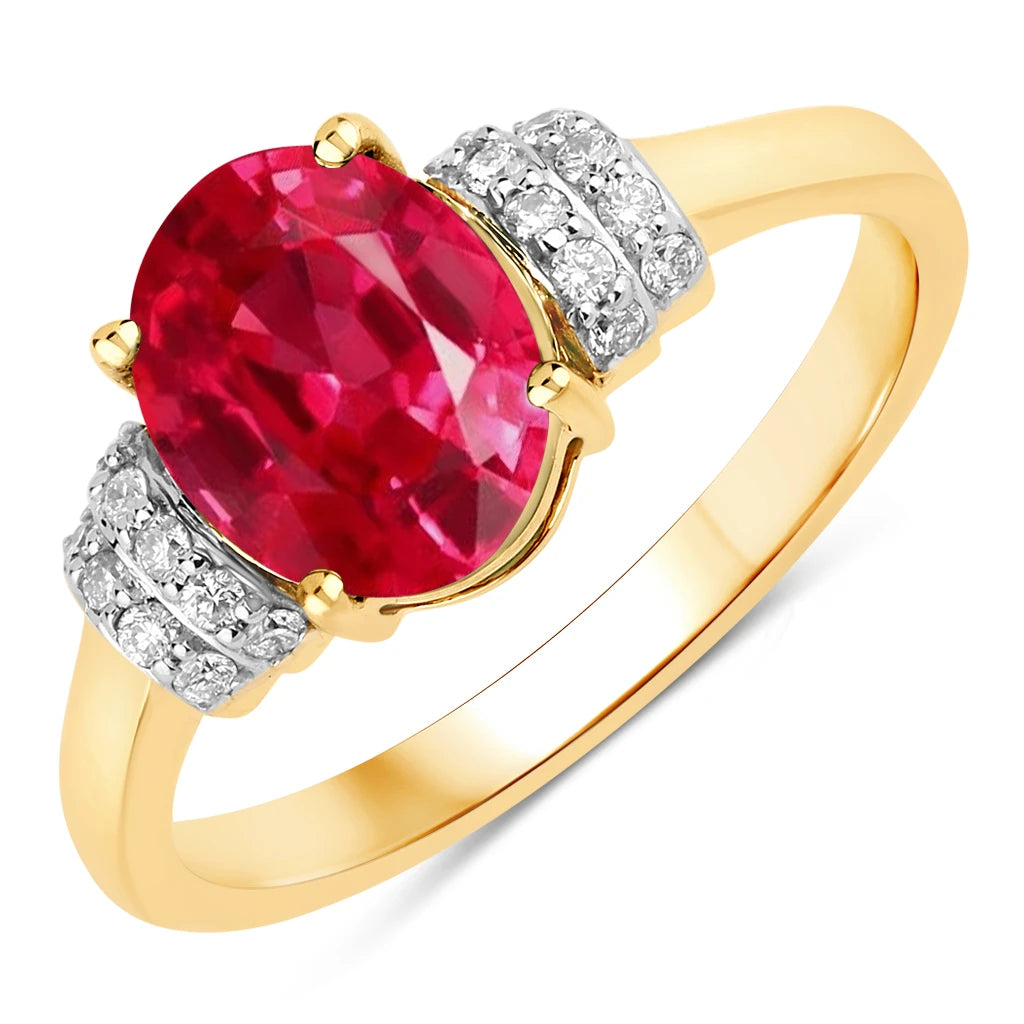 Timeless Oval Cut Diamond Accent Ring