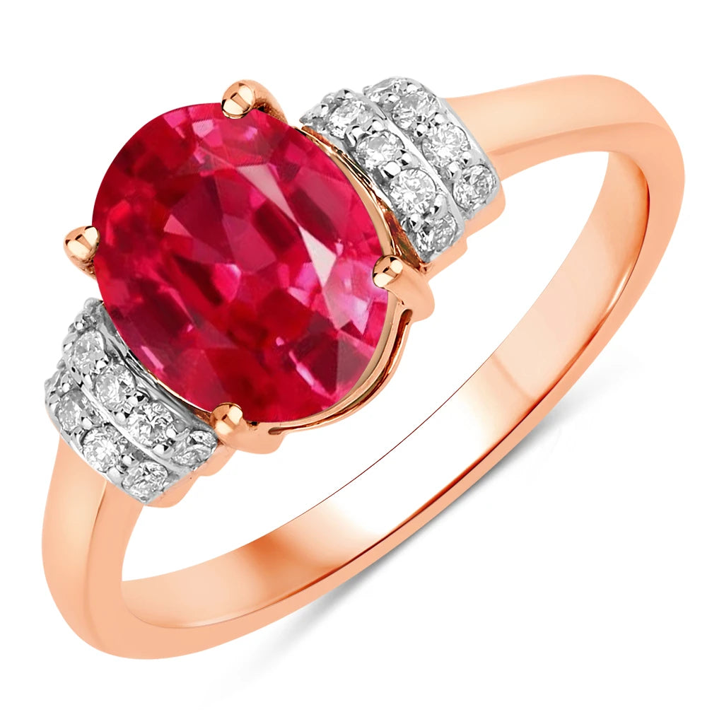 Timeless Oval Cut Diamond Accent Ring