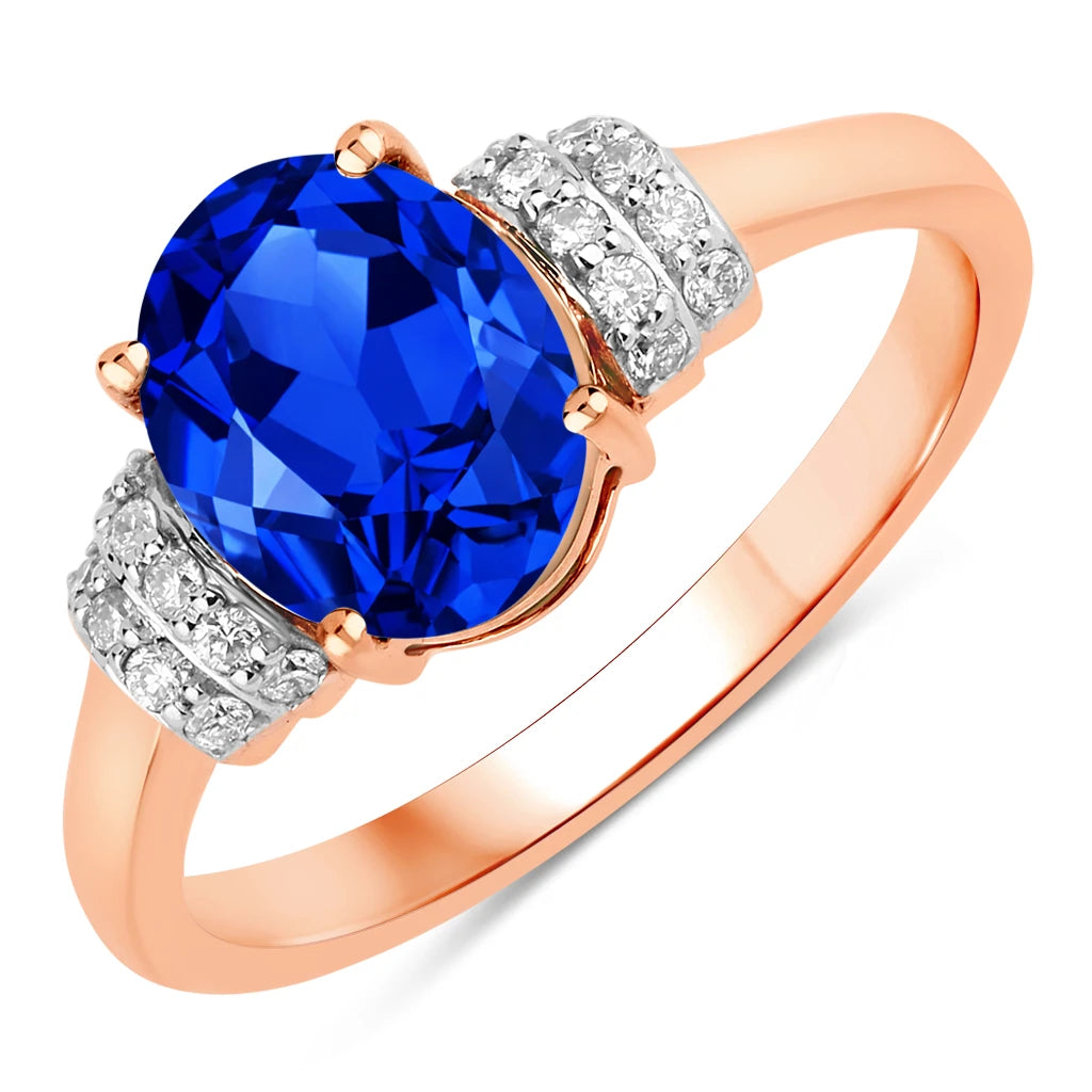 Timeless Oval Cut Diamond Accent Ring