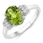 Timeless Oval Cut Diamond Accent Ring