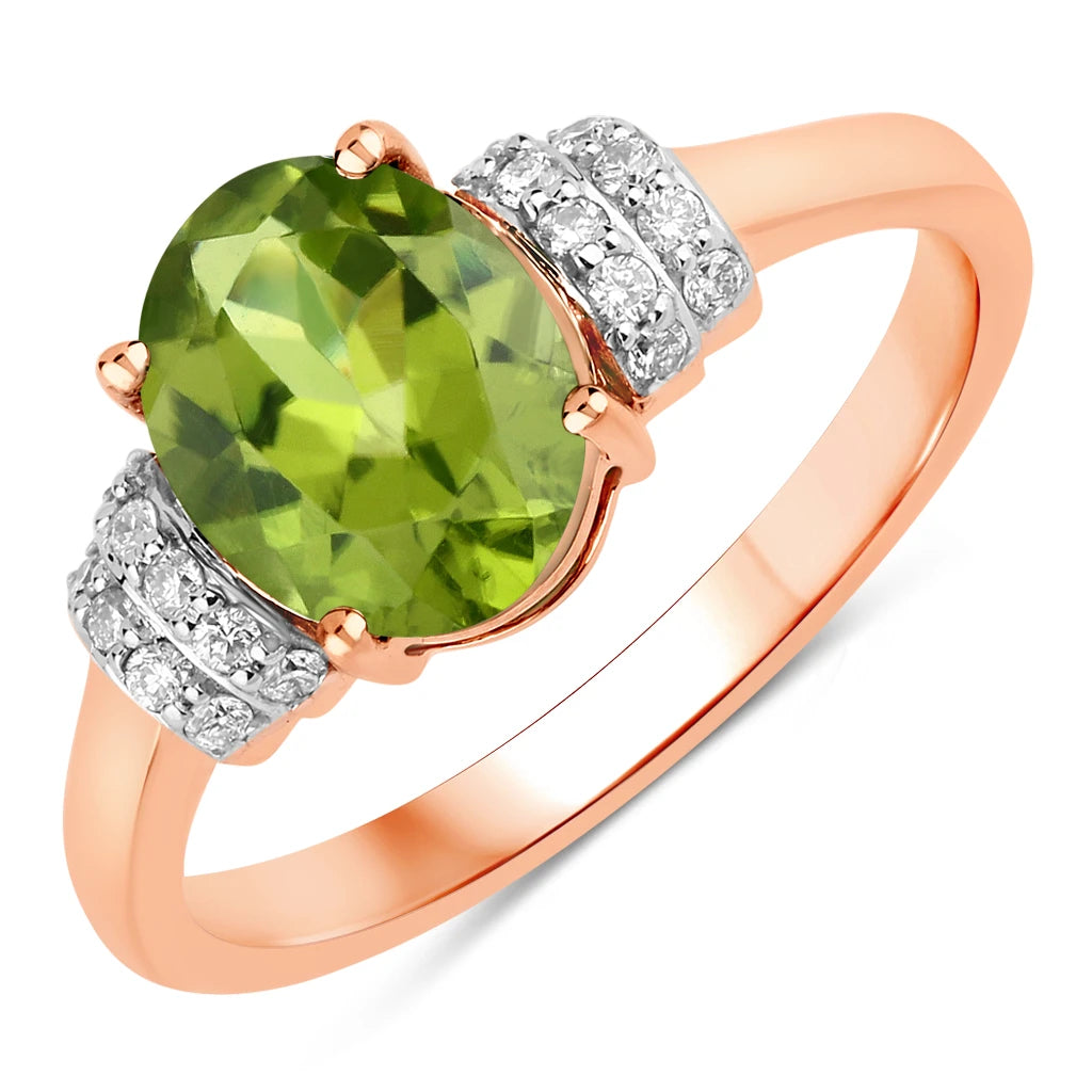 Timeless Oval Cut Diamond Accent Ring