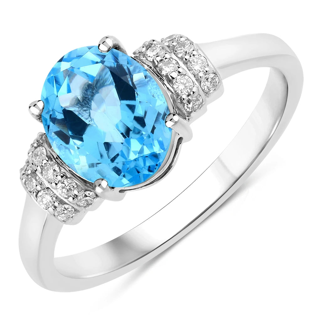 Timeless Oval Cut Diamond Accent Ring