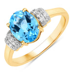 Timeless Oval Cut Diamond Accent Ring