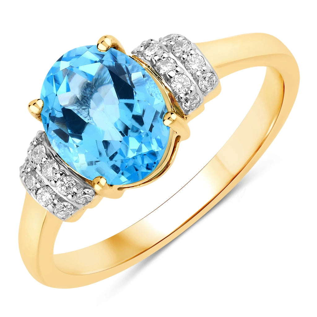 Timeless Oval Cut Diamond Accent Ring