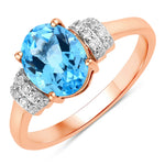 Timeless Oval Cut Diamond Accent Ring