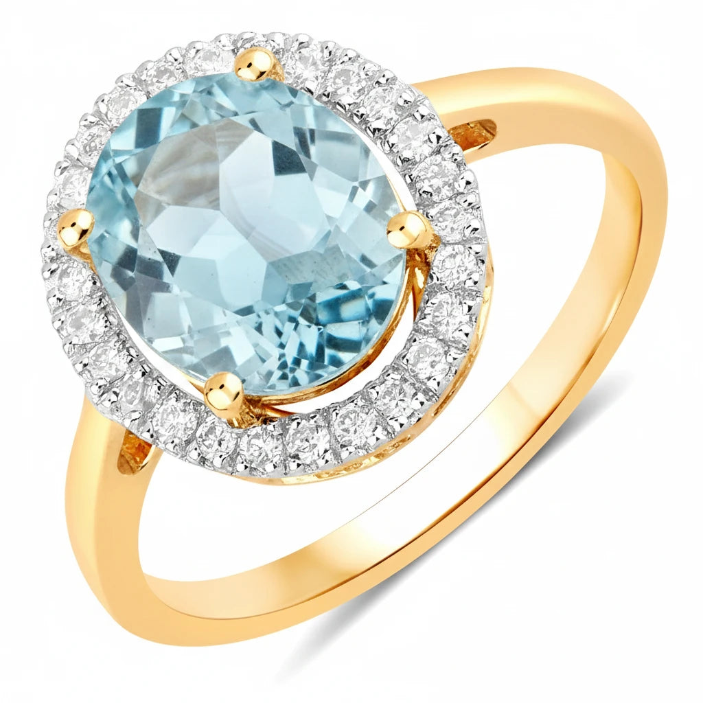 Statement Oval Cut Diamond Accent Ring