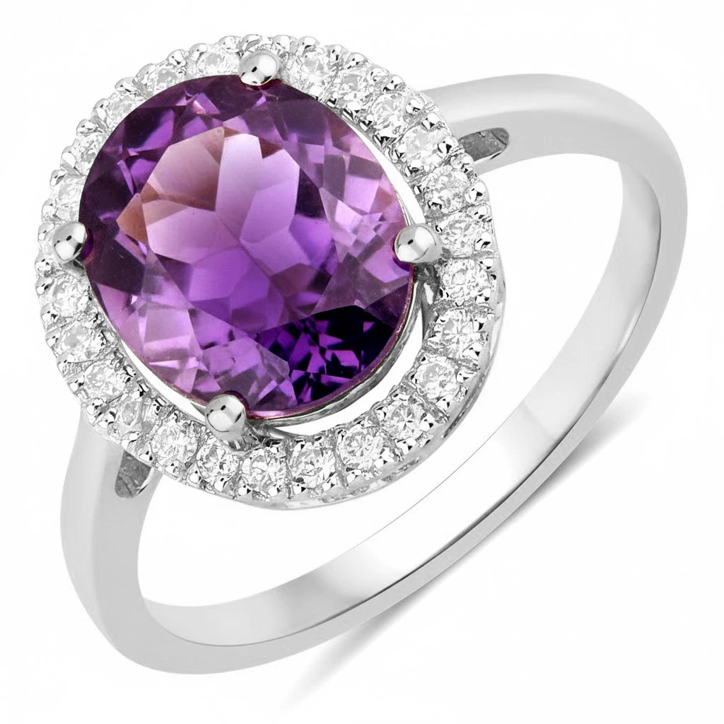 Statement Oval Cut Diamond Accent Ring