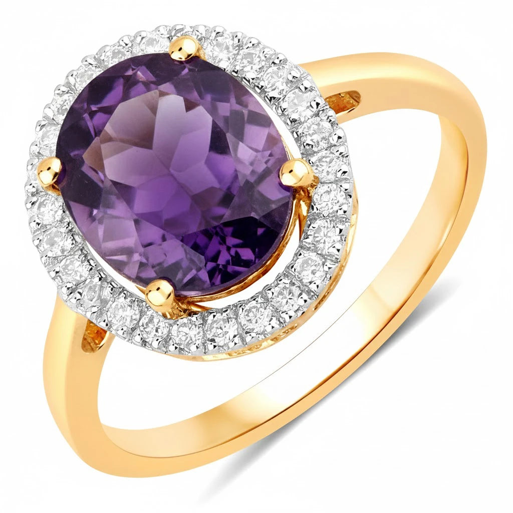 Statement Oval Cut Diamond Accent Ring