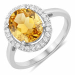 Statement Oval Cut Diamond Accent Ring