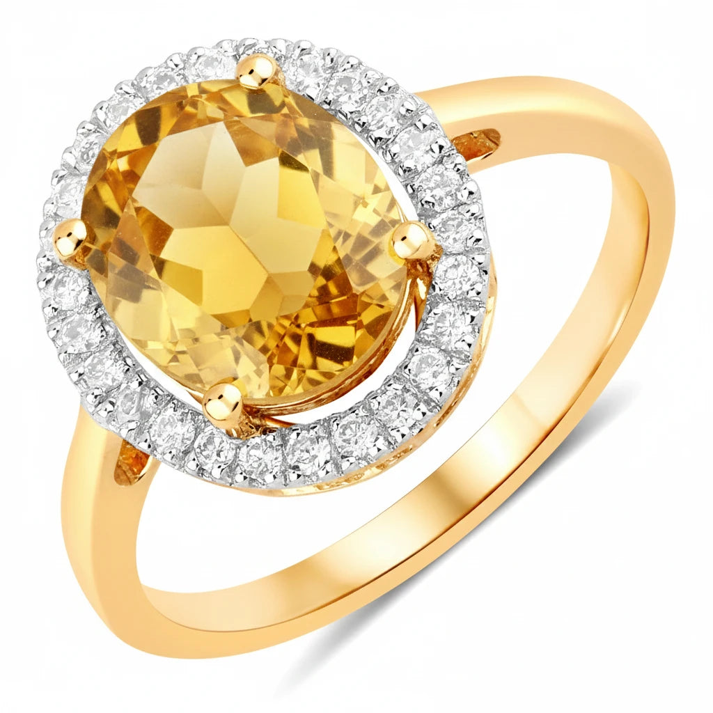 Statement Oval Cut Diamond Accent Ring