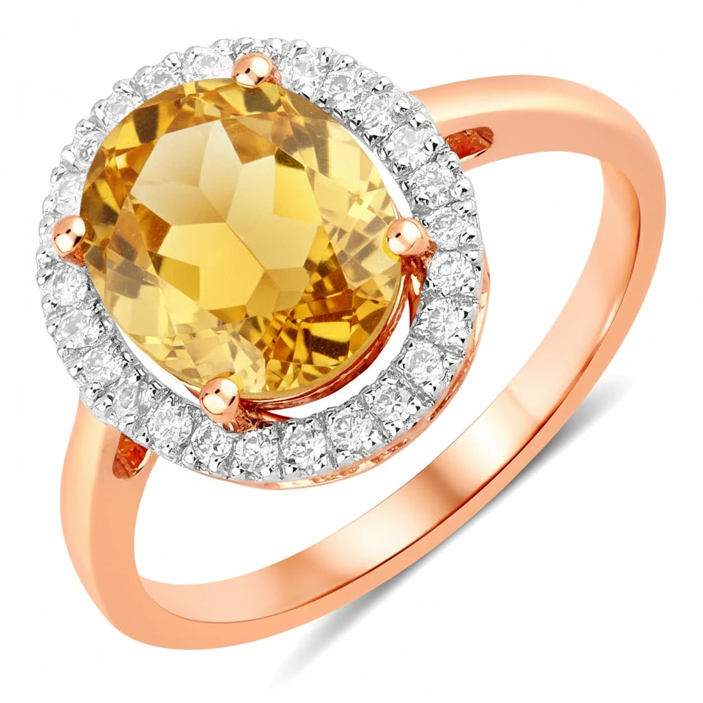 Statement Oval Cut Diamond Accent Ring