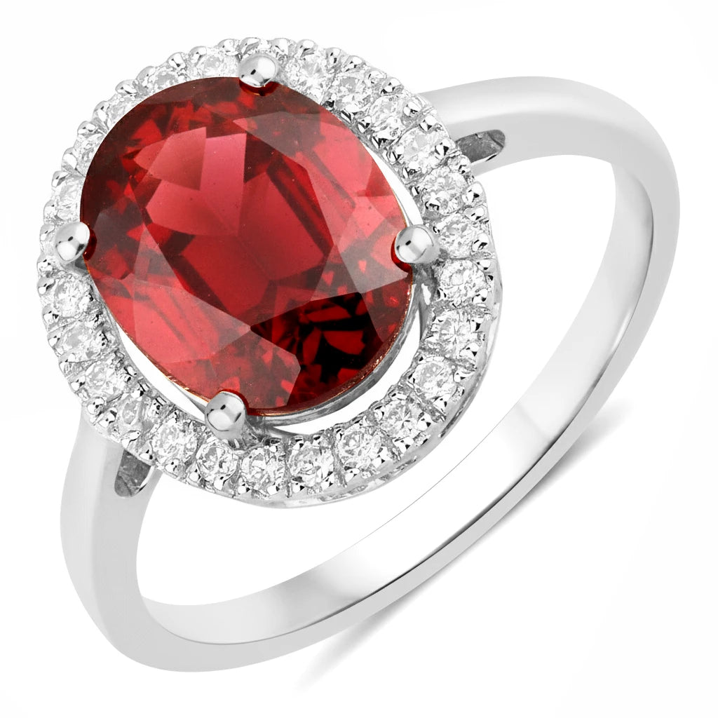 Statement Oval Cut Diamond Accent Ring