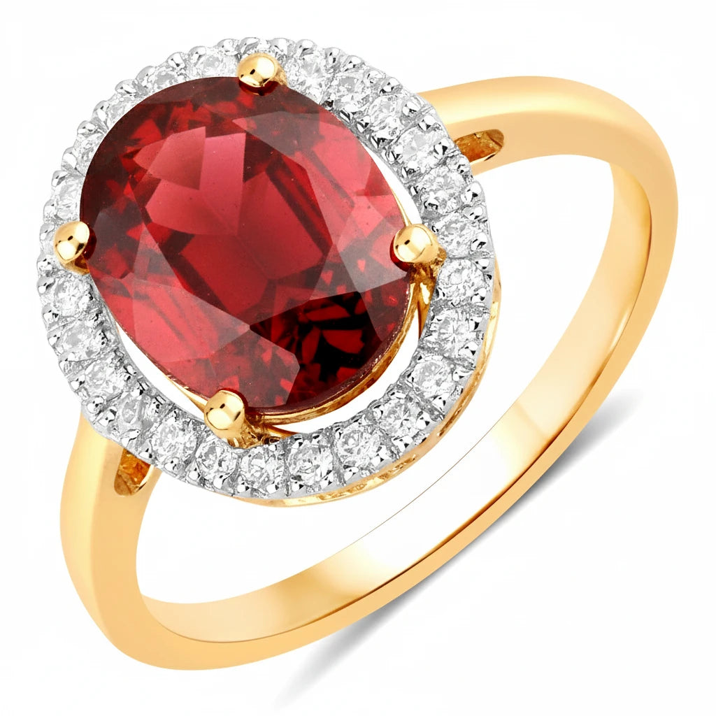 Statement Oval Cut Diamond Accent Ring