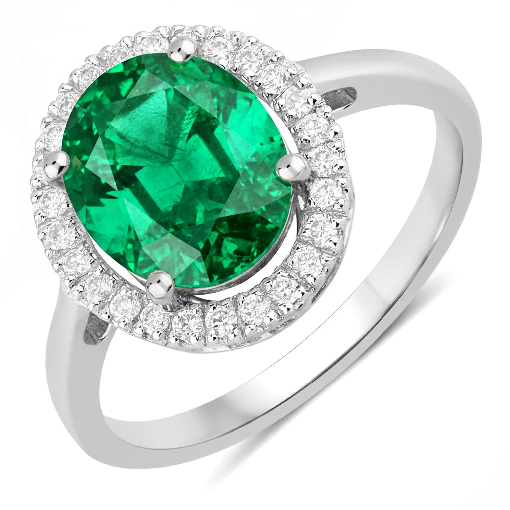 Statement Oval Cut Diamond Accent Ring