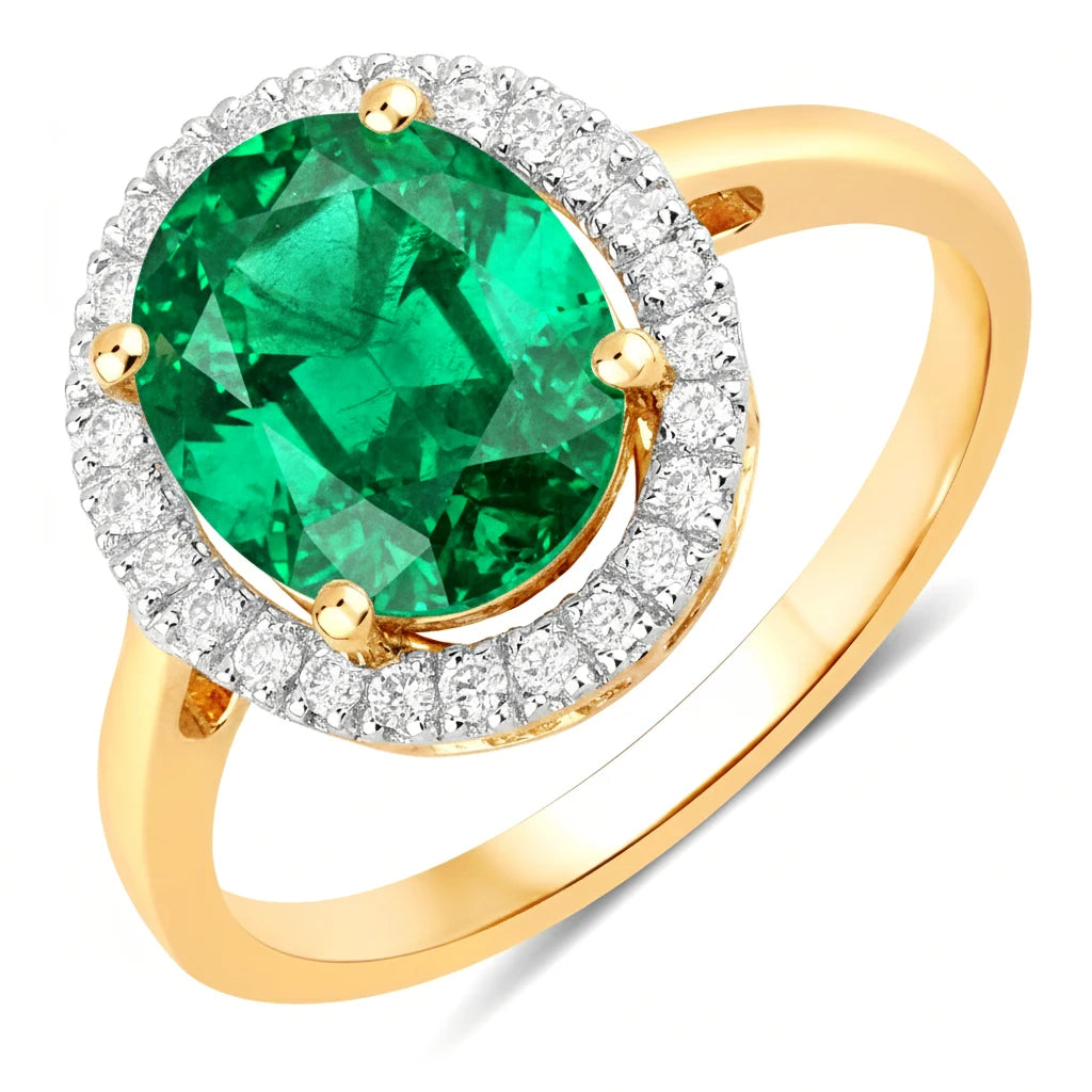 Statement Oval Cut Diamond Accent Ring
