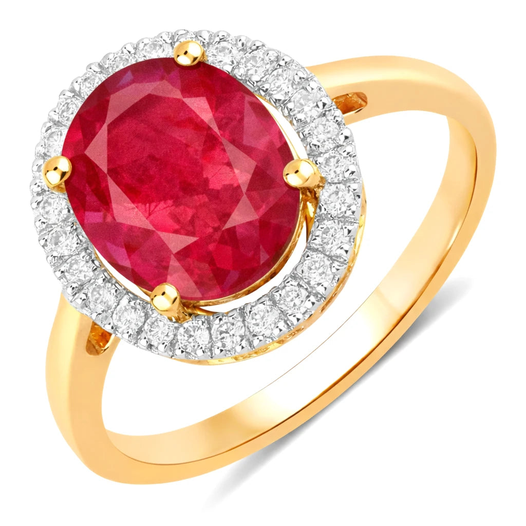 Statement Oval Cut Diamond Accent Ring