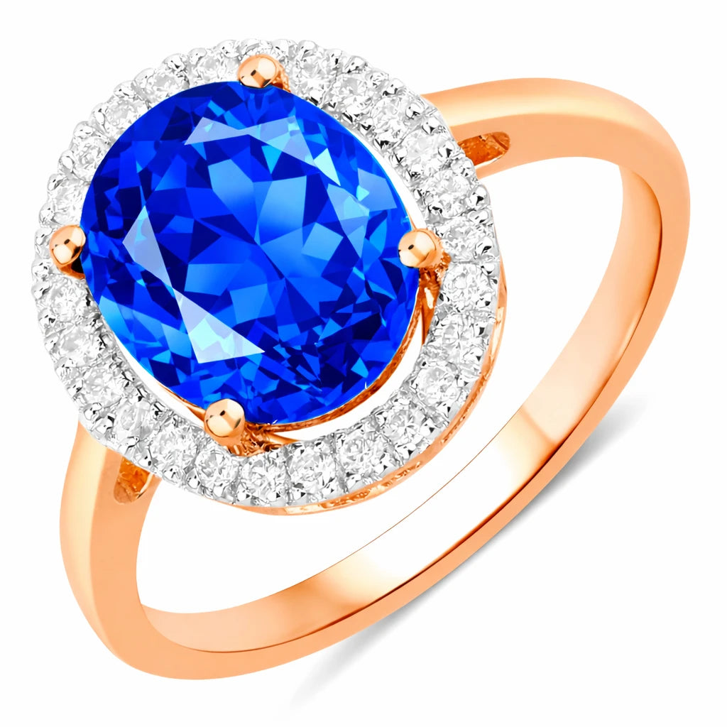 Statement Oval Cut Diamond Accent Ring