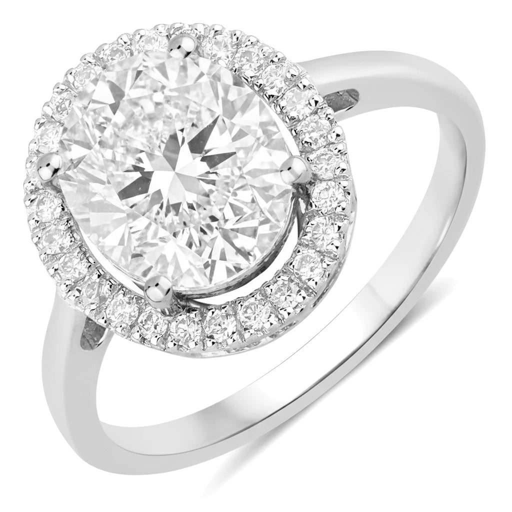 Statement Oval Cut Diamond Accent Ring